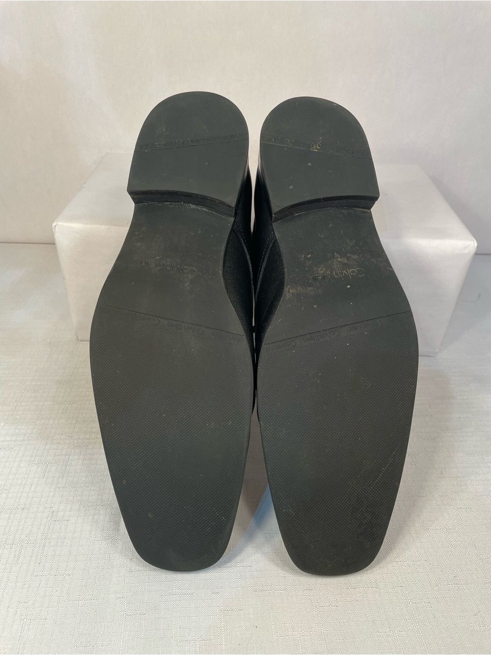 Calvin Klein Classic Black Men's Leather Dress Shoes - Lace-Up Oxford -Gunther - Picture 9 of 9
